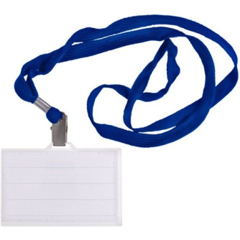 Identyfikator Donau 85x50mm z taśmą niebieską Donau