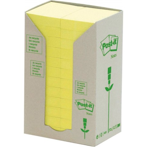 KARTECZKI POST-IT ECO 38x51mm ŻÓŁTE (24x100) Post-it