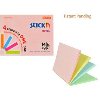 KARTECZKI STICK'N 76*101mm 4 KOLORY PASTEL (100) STICK'N