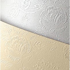 KARTON OZDOBNY A4/220g FLORAL DIAMENTOWA BIEL (20) Galeria Papieru