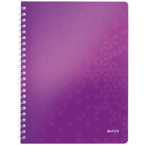 KOŁONOTATNIK LEITZ WOW A4/80K KRATKA FIOLETOWY Leitz