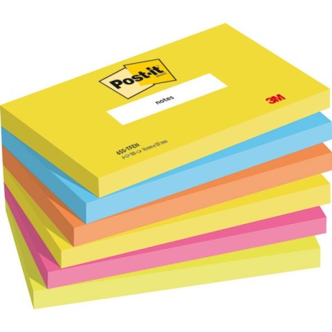 Karteczki Post-it 76x127mm (655-TFEN) 5 kolorów (6x100) Post-it