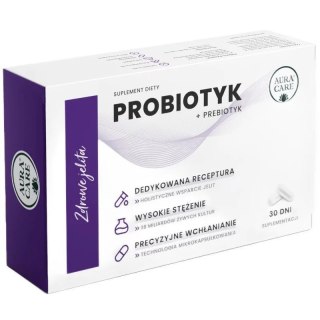 Aura Care Zdrowe Jelita Probiotyk + prebiotyk 38 mld CFU 30 kapsułek