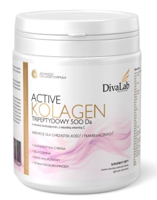 DivaLab Active Kolagen Tripeptydy wołowe 500Da chondroityna glukozamina 250g