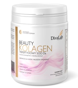DivaLab Beauty Kolagen Tripeptydy wołowe 500 Da śluz ślimaka NAD+ Q10 250 g