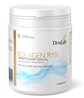 DivaLab Kolagen Tripeptydy rybie 500 Da z naturalną witaminą C 250 g