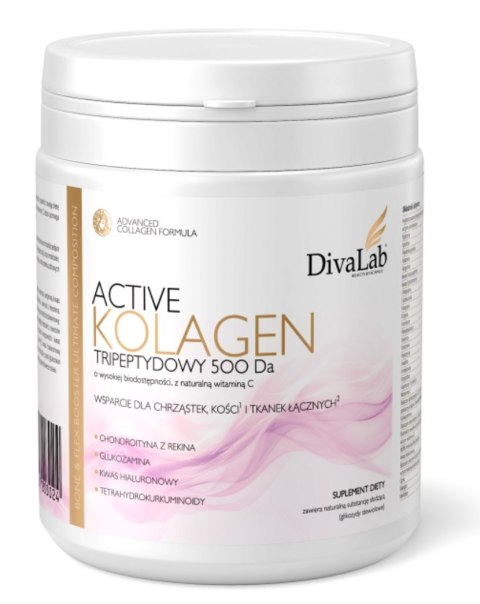 DivaLab Kolagen Tripeptydy wołowe 500 Da z naturalną witaminą C 250 g