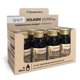 EkaMedica Shot Kolagen 15 000 mg z witaminą C 8 x 100 ml