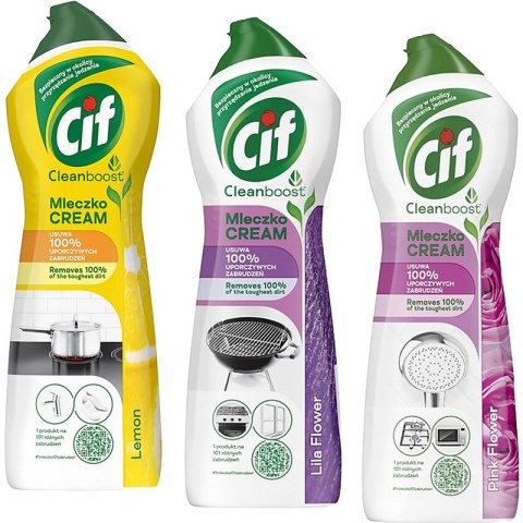 Mleczko do czyszczenia Cif Cleanboost 780g Pink CIF