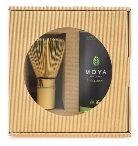 Moya Matcha Zestaw Matcha Codzienna Japońska 30g+ Miotełka Bambusowa Chasen