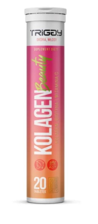 Triggy Kolagen Beauty kolagen biotyna witamina C 20 tabletek musujących