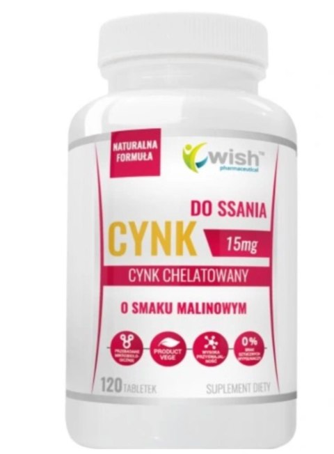 Wish Cynk 15 mg 120 tabletek do ssania