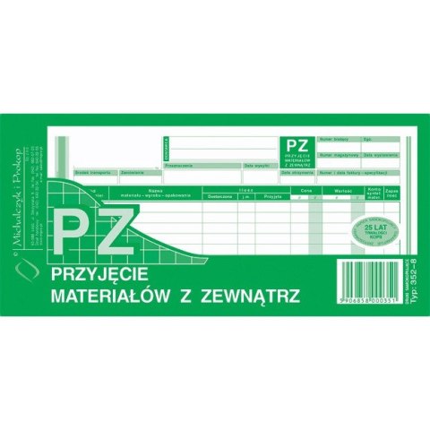 PRZYJĘCIE MATERIAŁU Z ZEWNĄTRZ 1/3 A4 (WIELOKOPIA) Michalczyk i Prokop