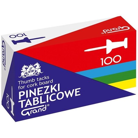 Pinezki do tablic Grand mix kolorów (100) Grand Pinezki do tablic Grand mix kolorów (100) Grand