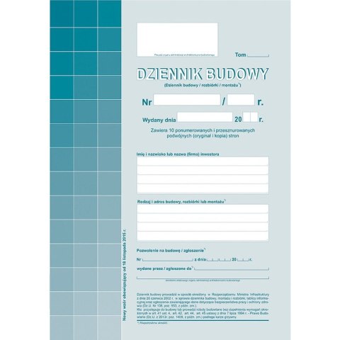 DZIENNIK BUDOWY A4 (OFFSET) Michalczyk i Prokop