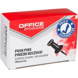 Pinezki do tablic Office Products mix kolorów (100) Office Products