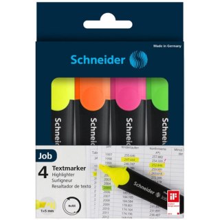 Zakreślacze Schneider Job 4 kolory Schneider