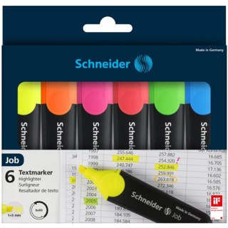 Zakreślacze Schneider Job 6 kolorów Schneider